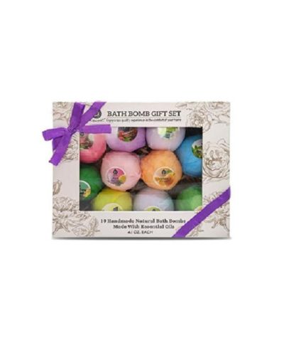 Pursonic Bath Bombs Gift Set- Handmade, Natural and Organic Ingredients, 10 Count