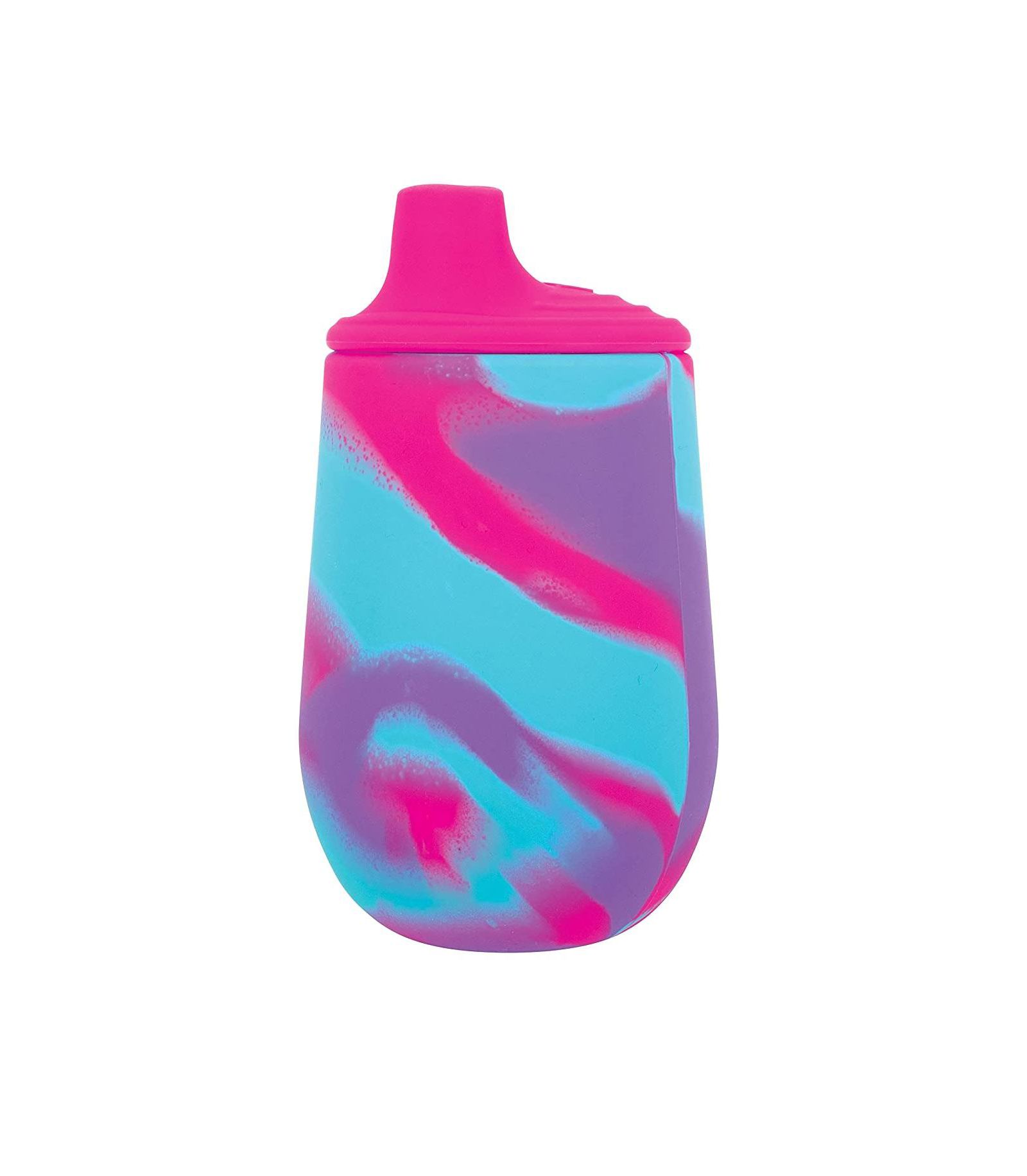 Детская тренировочная чашка Nuby Silicone Tie-dye, 6oz, Pink/Purple