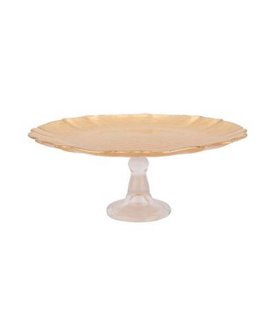 Подставка для торта VIETRI Baroque Glass Gold 12.25"