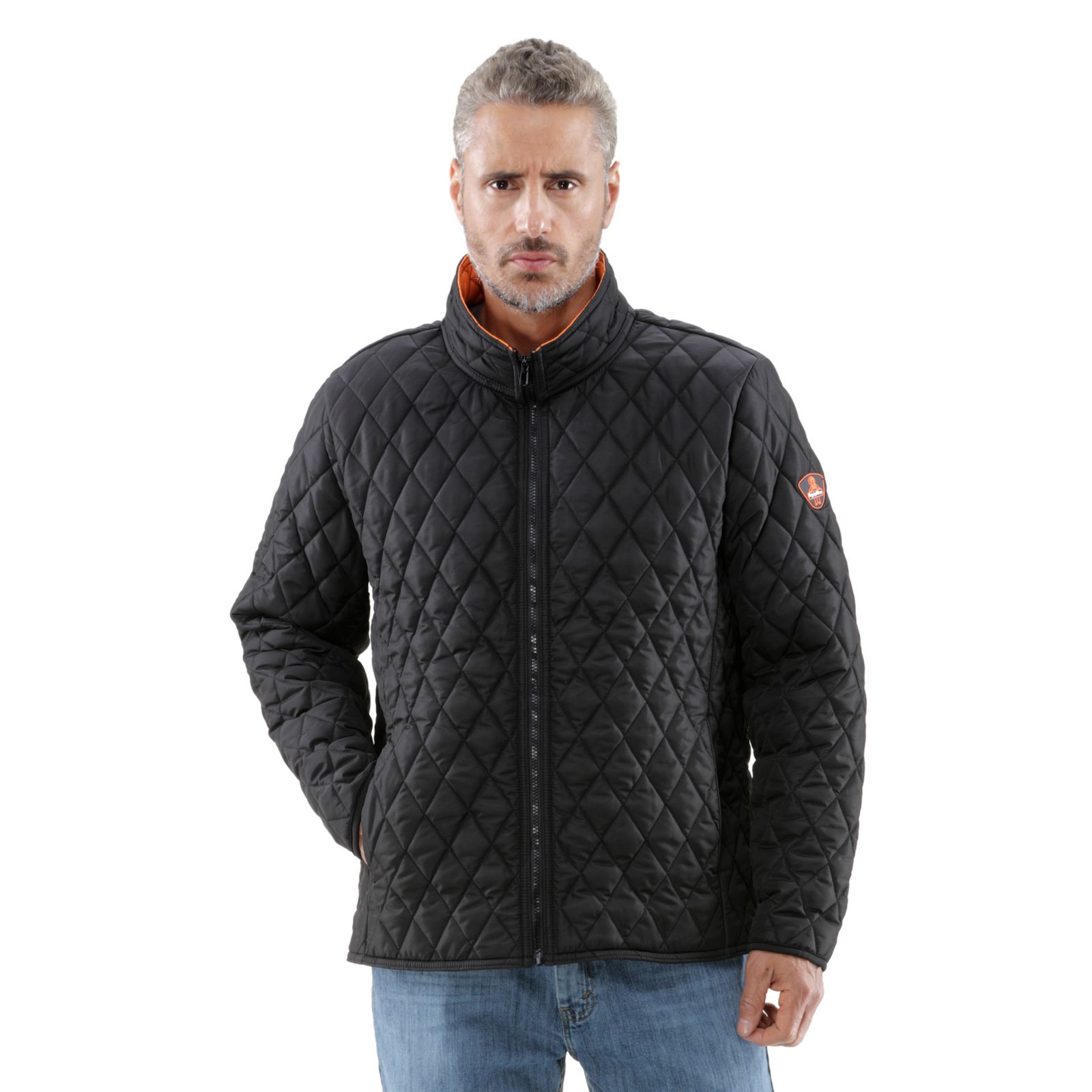 RefrigiWear Men's Lightweight Diamond Quilted Jacket