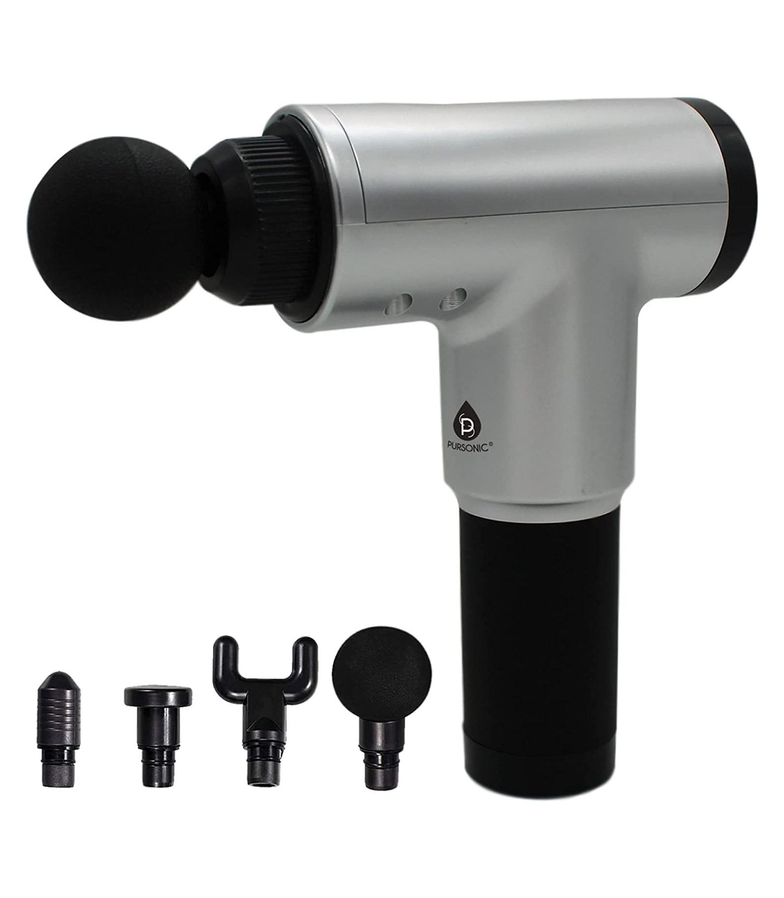 Pursonic Deep Tissue Massage Gun: Cordless, rechargeable, 6-speed massager for deep muscle relief. 3-hour battery life.