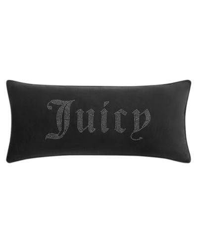 Декоративная подушка Juicy Couture Silver-Tone Rhinestone, 16" x 36"