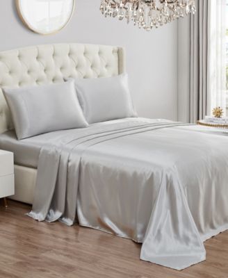 Juicy Couture 3 Piece Satin Sheet Set, Twin XL