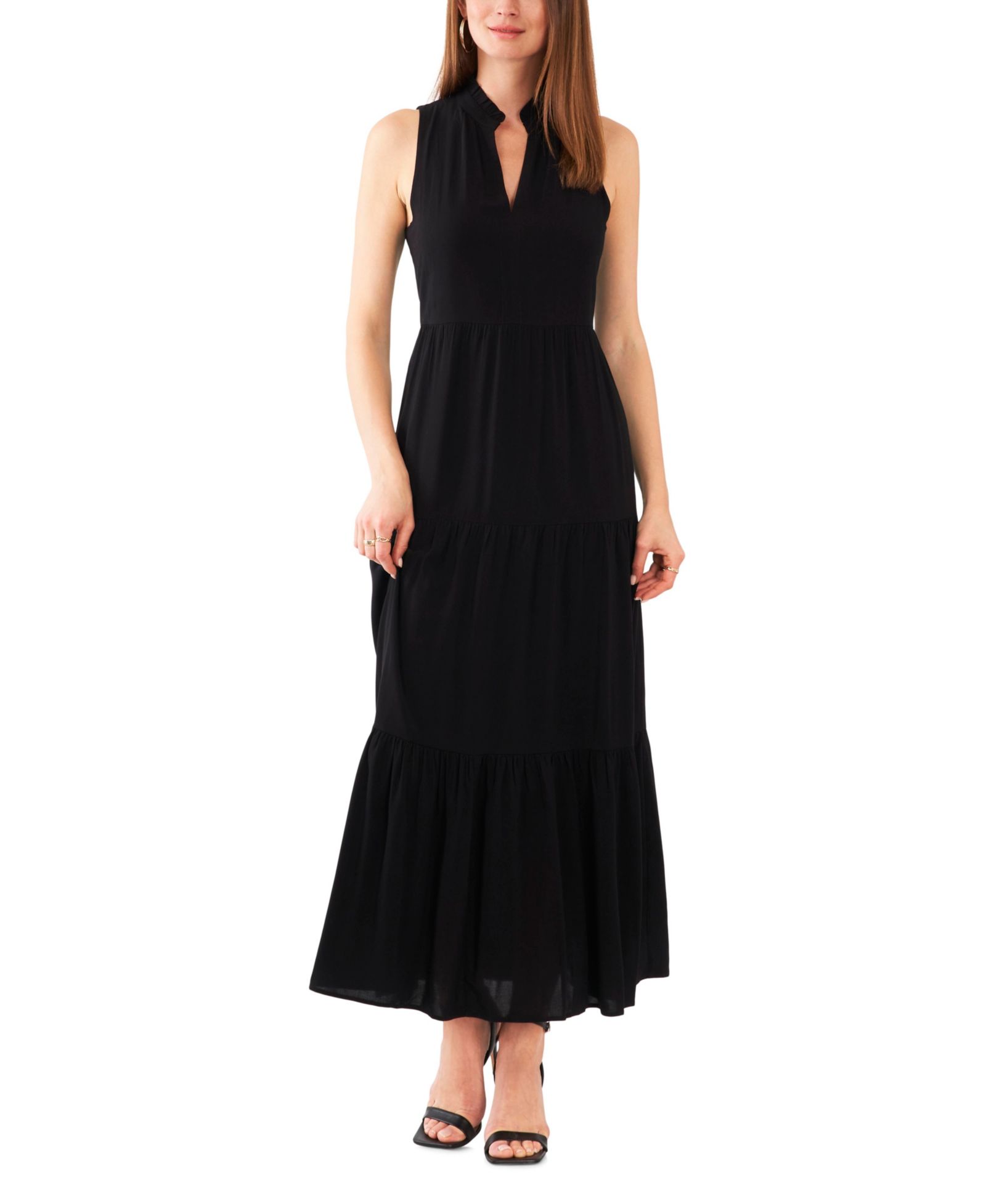 Женское платье Vince Camuto Split-Neck Sleeveless Maxi