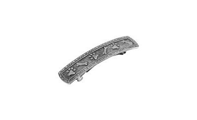 Заколка для волос 2028 Silver Tone Bone and Paw Barrette