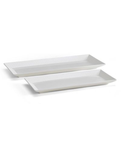 Поднос для хлеба Mikasa Trellis Bone China, Set of 2