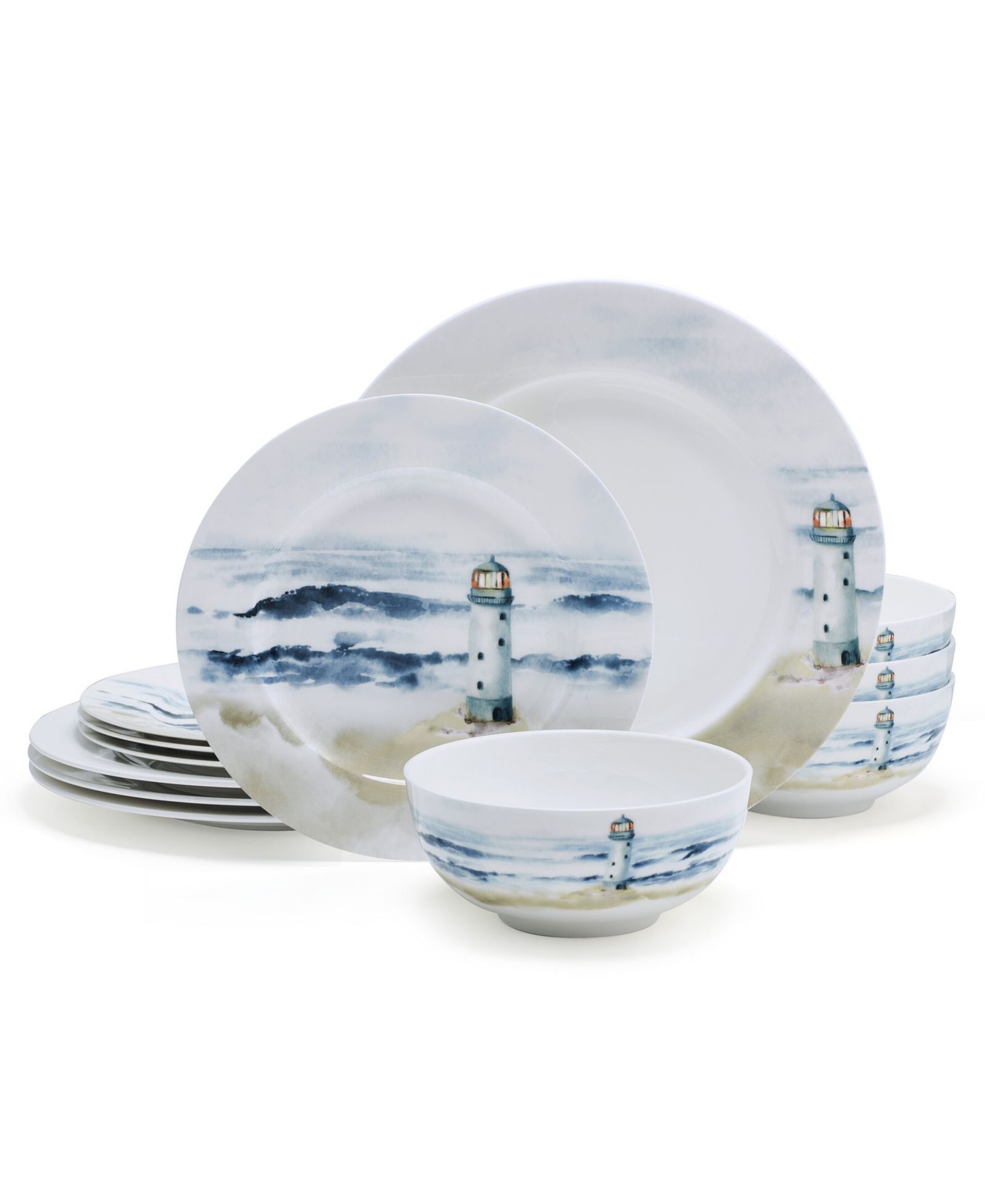 Набор столовой Mikasa Seaside Bone China 12 Pc. Service for 4