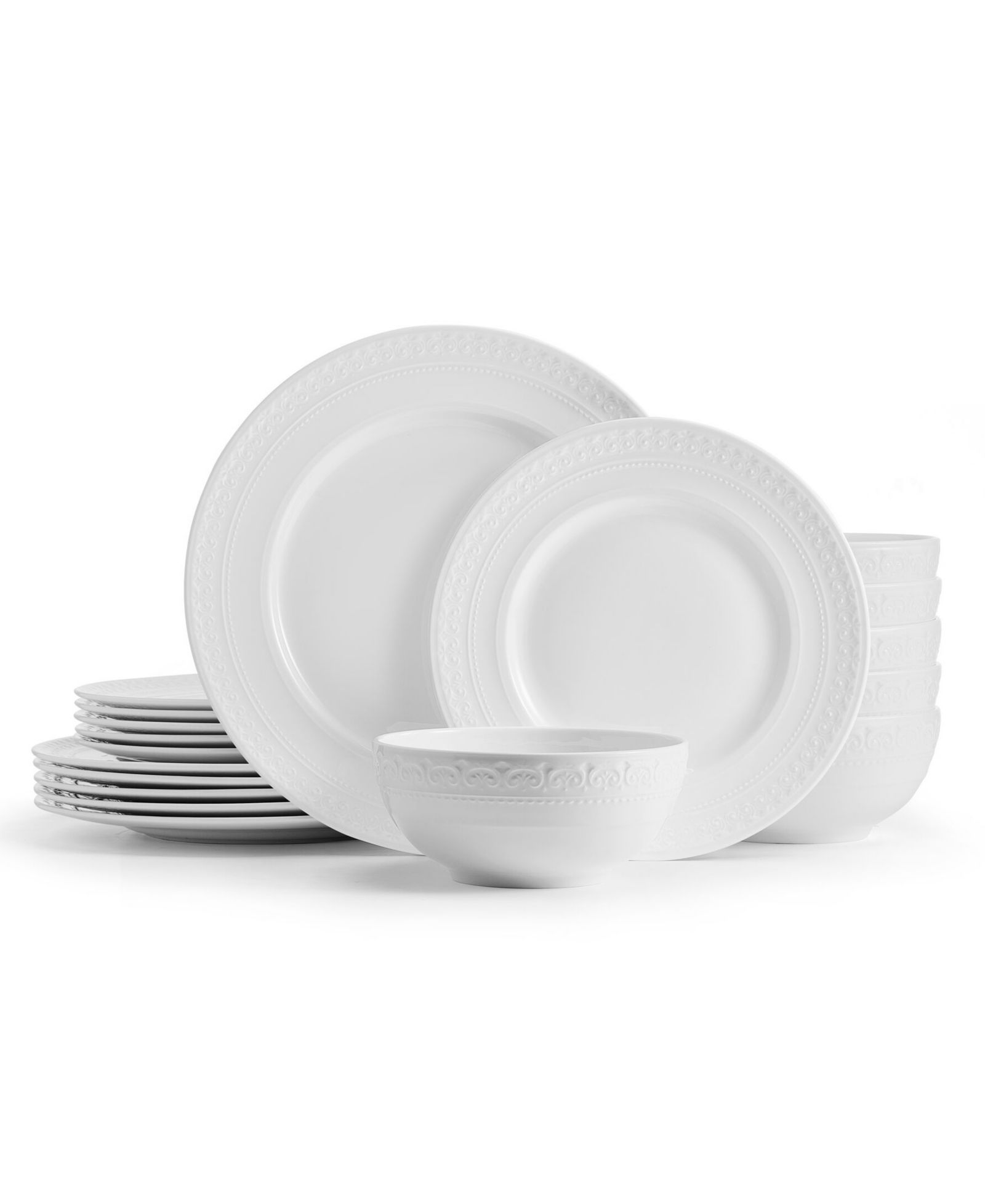 Набор столовой посуды Mikasa Embossed Crown Bone China, 18 шт.
