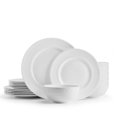 Набор столовой посуды Mikasa Embossed Crown Bone China, 18 шт.