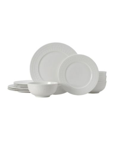 Mikasa Lux Bone China 12 Pc. Dinnerware Set, Service for 4