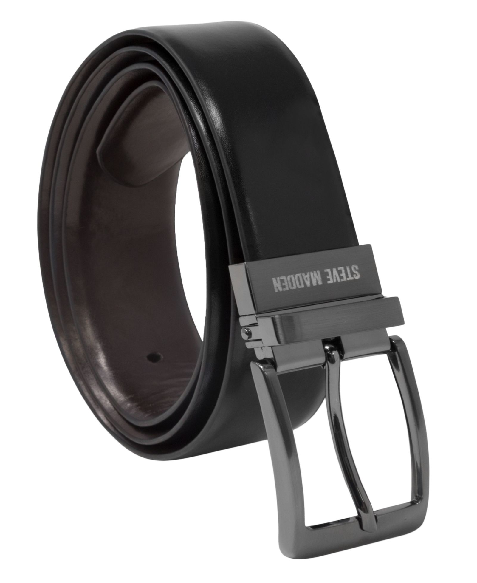 Steve Madden Men's 35mm Burnished Dress Reversible Belt