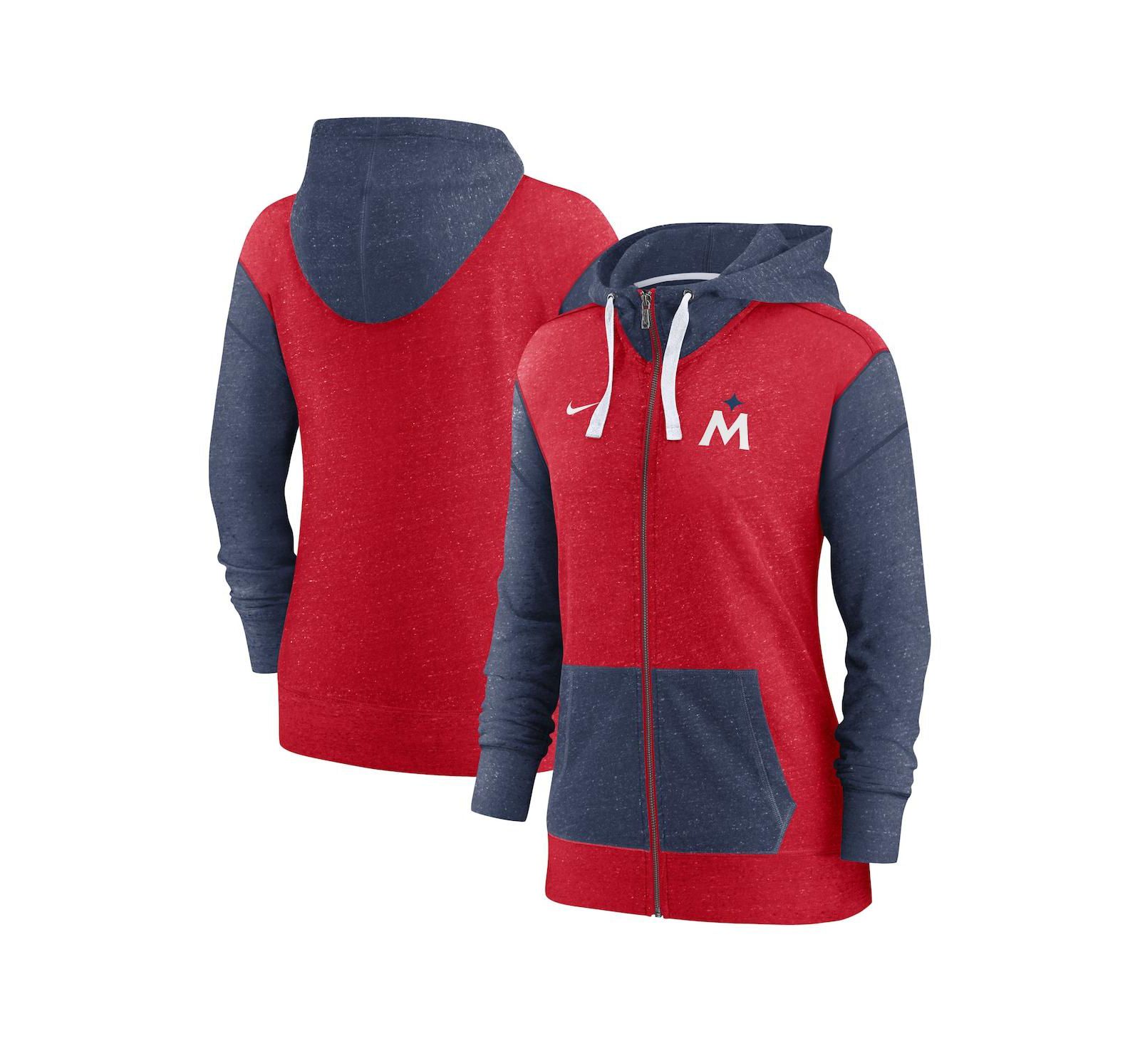 Женское худи Nike Red Minnesota Twins Full-Zip