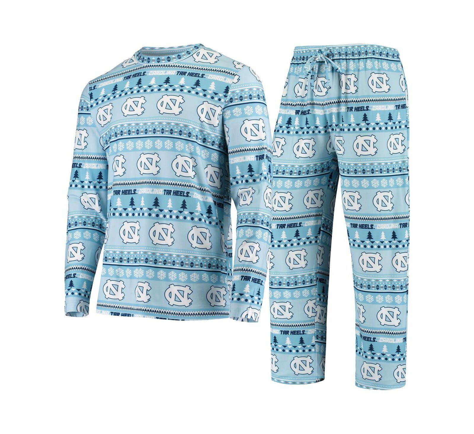 Мужской комплект Concepts Sport Carolina Blue North Carolina Tar Heels: вязаный лонгслив и брюки