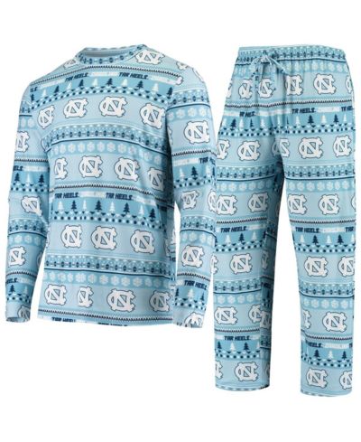 Мужской комплект Concepts Sport Carolina Blue North Carolina Tar Heels: вязаный лонгслив и брюки