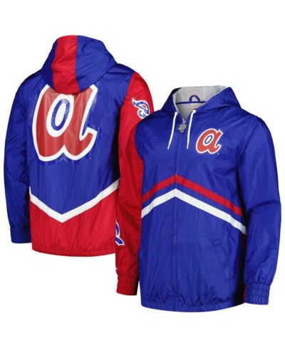 Мужская ветровка Mitchell & Ness Royal Atlanta Braves Undeniable Full-Zip Hoodie
