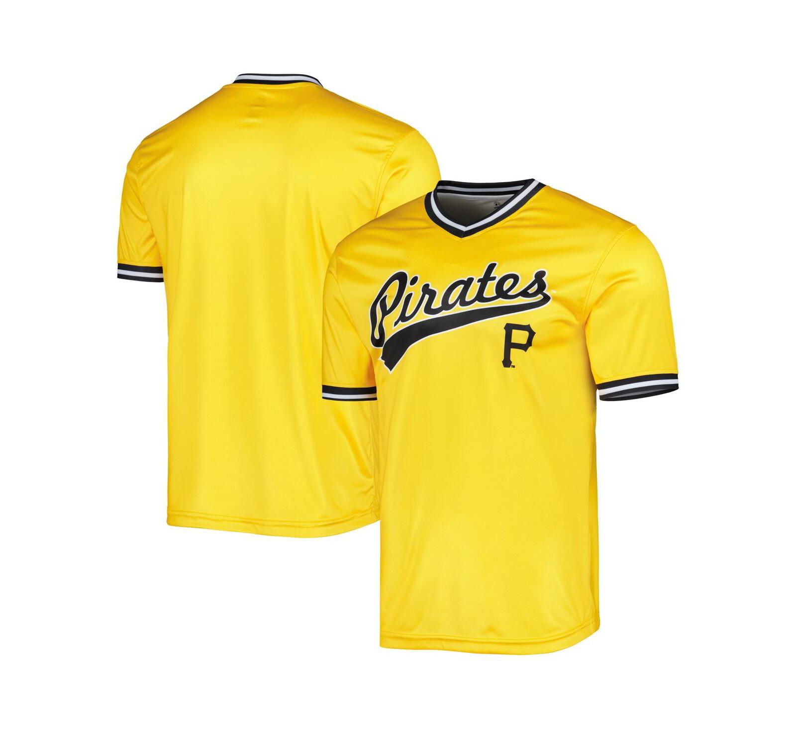 Мужская джерси Stitches Yellow Pittsburgh Pirates Cooperstown Collection