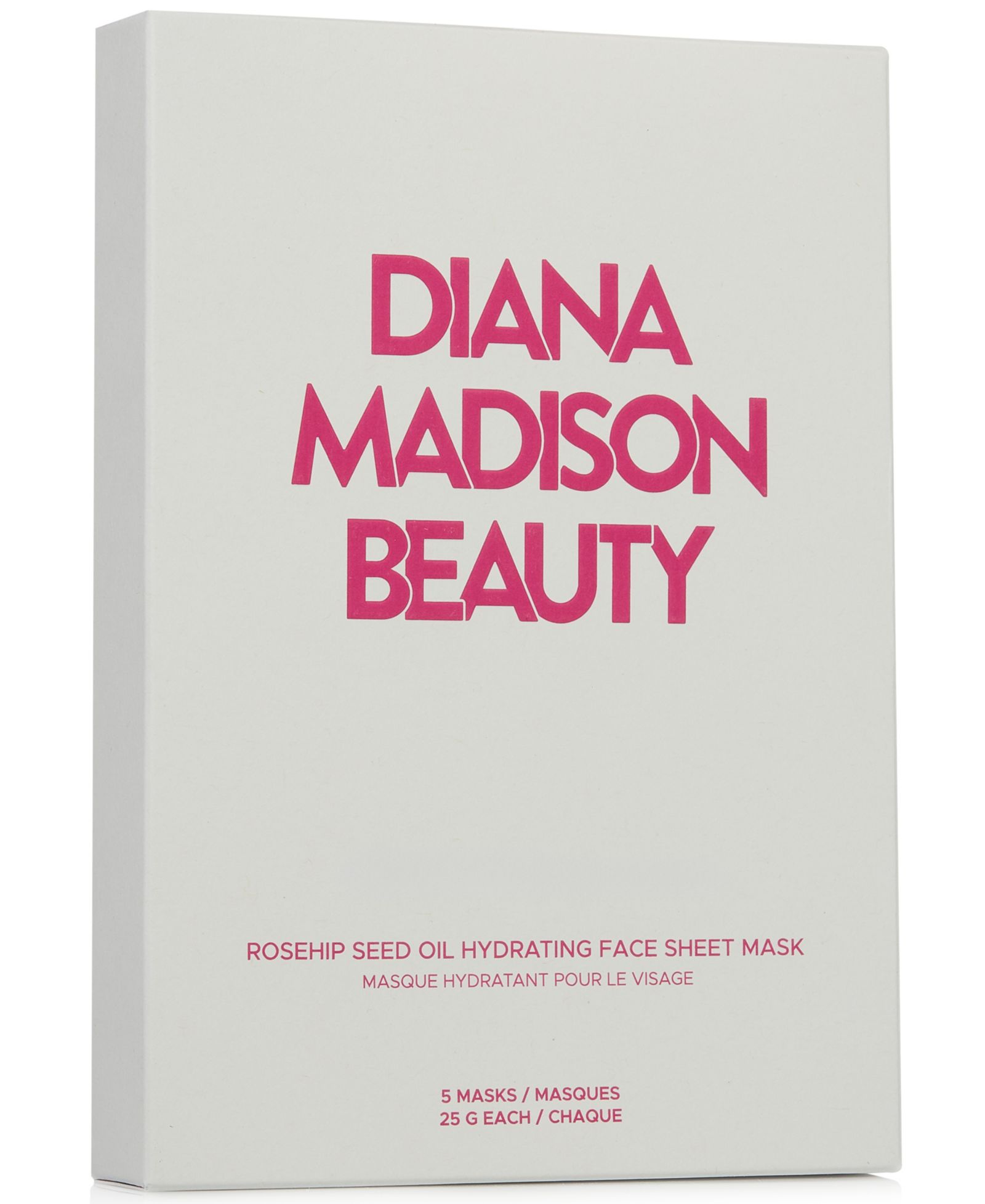 Diana Madison Beauty Rosehip Seed Oil Hydrating Face Mask, 5-Pk
