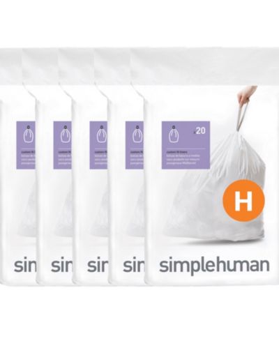 Пакеты для мусорных корзин Simplehuman Code H, 100 шт., 30-35L
