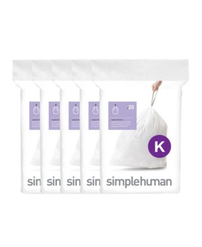 Simplehuman Code K пакеты для мусорного ведра, 35-45L, 100 шт.