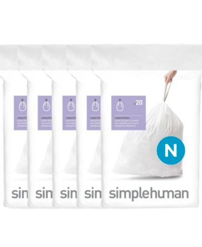 Simplehuman Code N пакеты для мусорного ведра, 45-50L, 100 шт.