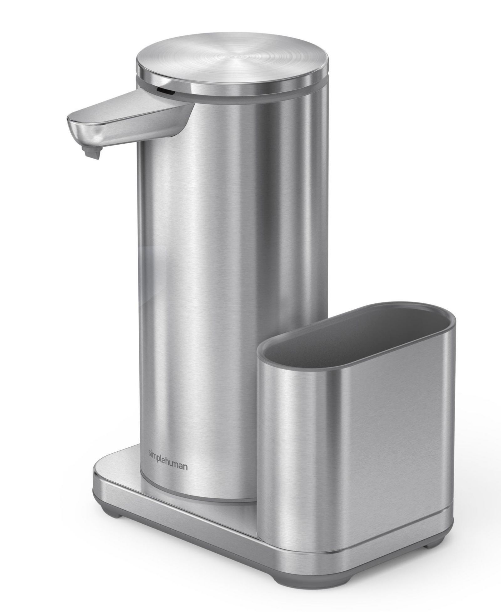 Simplehuman 14 oz Sensor Pump, Touch-Free Hand Soap Dispenser with Sponge Caddy