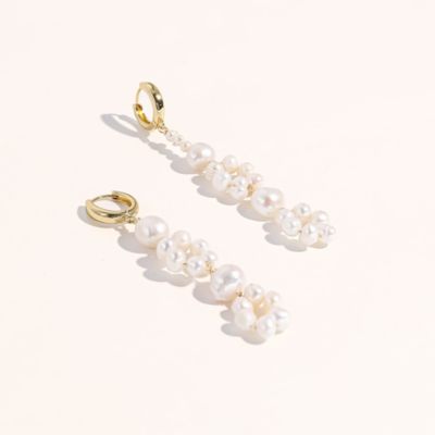 Joey Baby Серьги Veronica с пресноводным жемчугом и напылением 18K Gold
