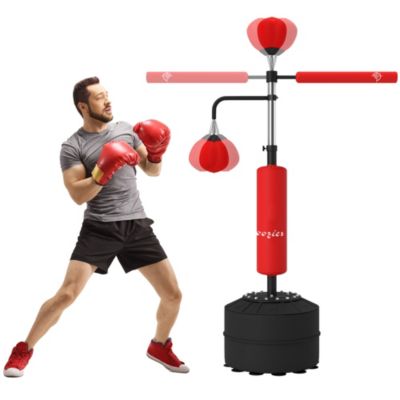Soozier 4-in-1 Punching Bag Sd w/ 2 Speedballs, 360° Relax Bar,