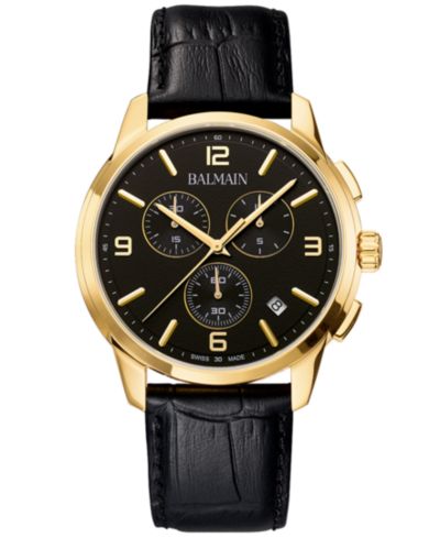 Balmain Мужские швейцарские часы Madrigal с кожаным ремешком 42mm