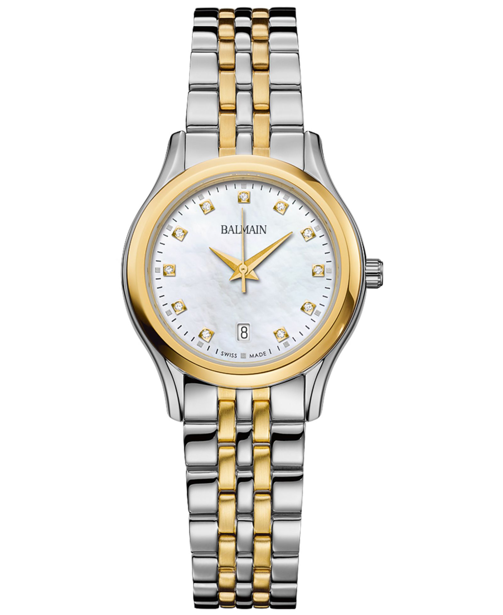 Женские часы Balmain Swiss Beleganza Diamond (1/20 ct. t.w.) Two-Tone Stainless Steel, 28mm