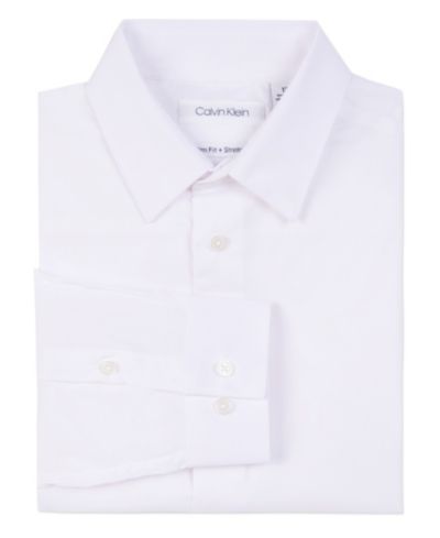 Мужская рубашка Calvin Klein Big Boys Husky Solid Stretch Poplin