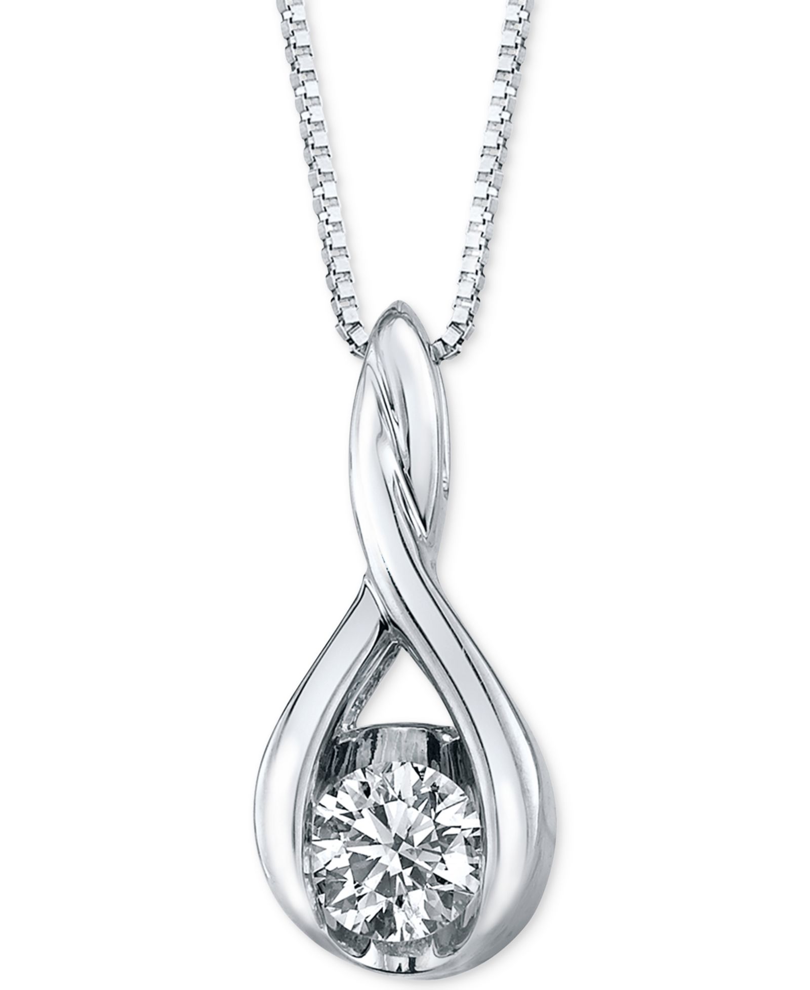 Подвеска Sirena Diamond Twist в 14k белом или желтом золоте