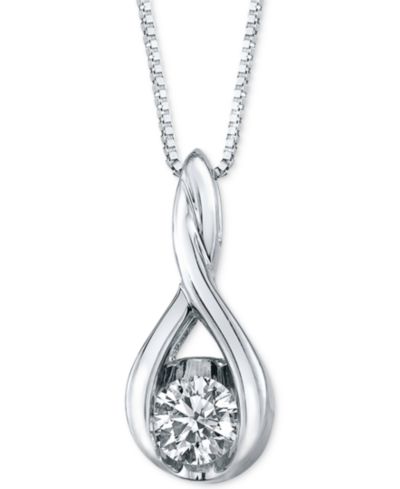 Подвеска Sirena Diamond Twist в 14k белом или желтом золоте