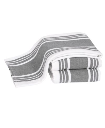 All-Clad Stripe Dual Sided Woven Kitchen Towel, Set of 3
