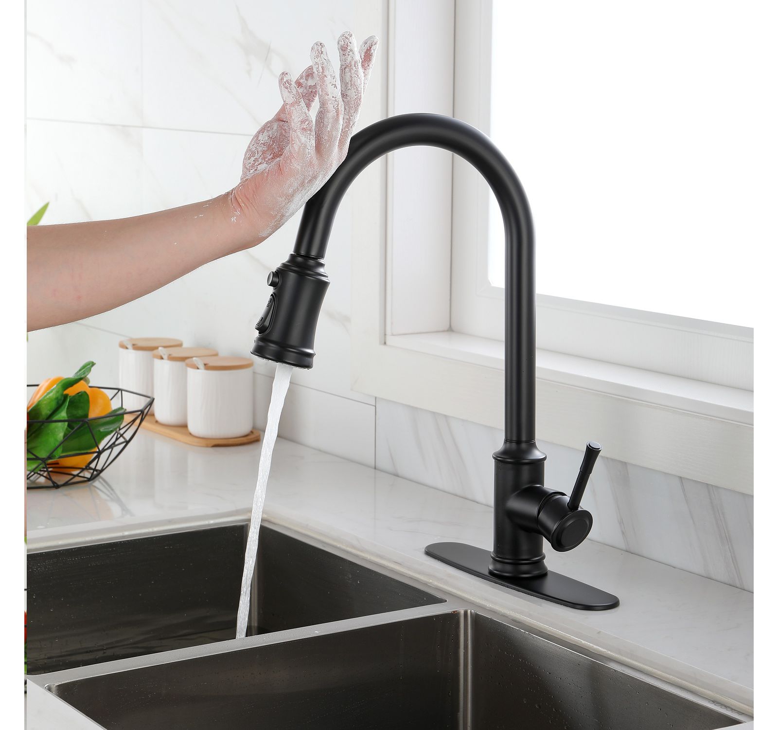 Touch Kitchen Faucet With Pull Down Sprayer