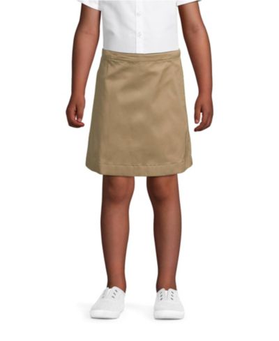 Lands' End Child School Uniform Girls Plus Blend Chino Skort Above Knee