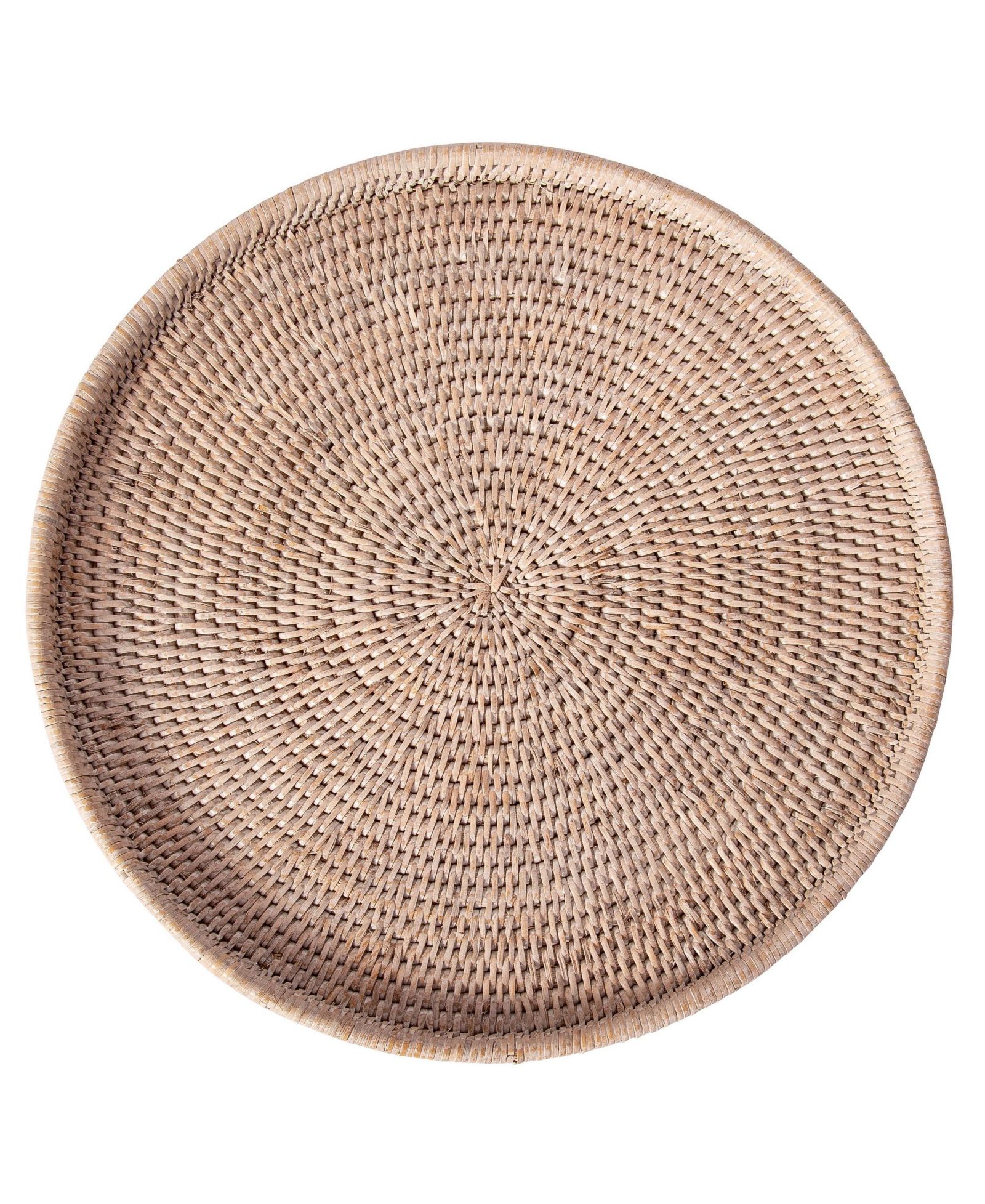 Round Flat Tray with Glass Insert