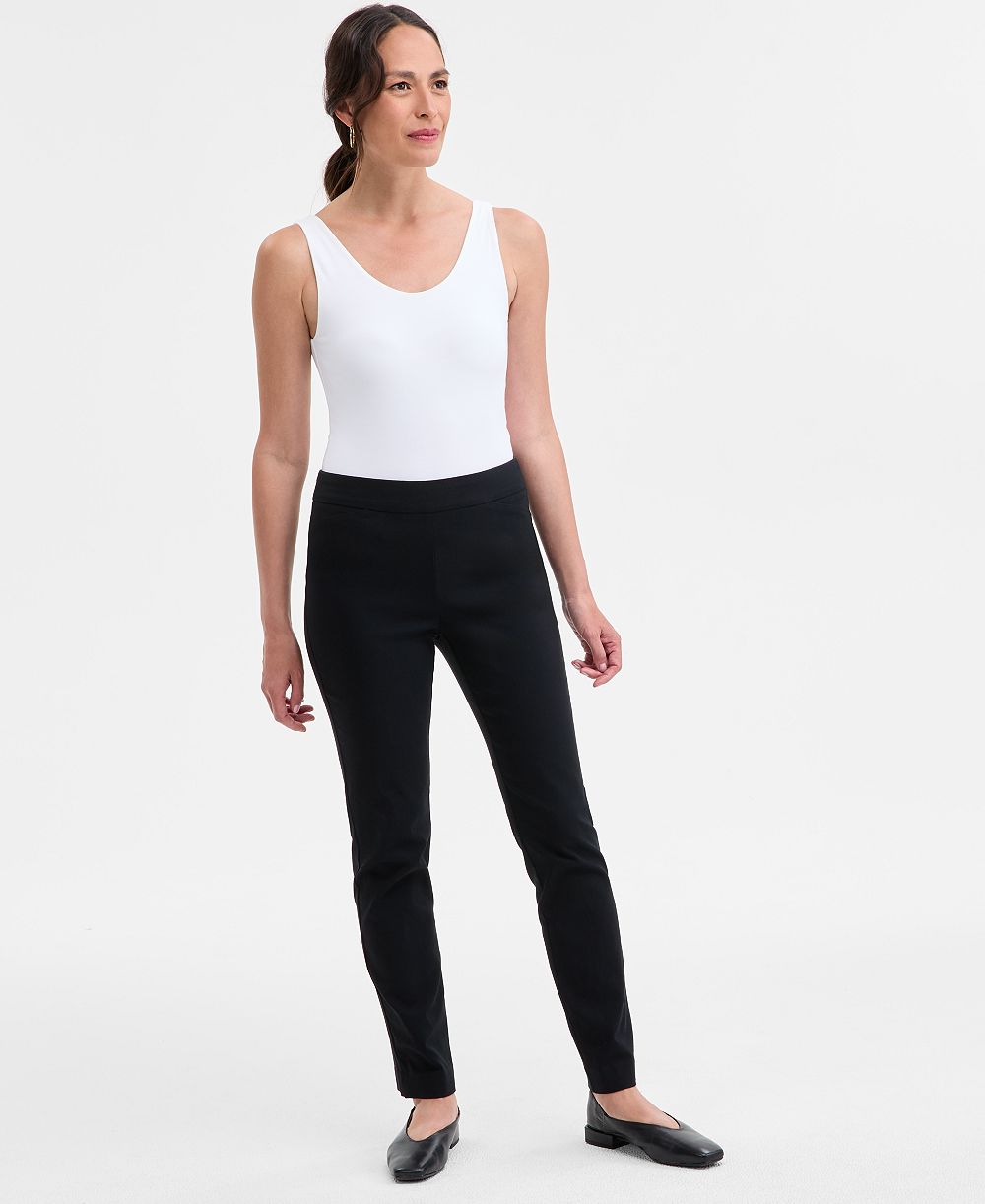 JM Collection Women's Tummy-Control Cambridge Slim-Leg Pull-On Pants