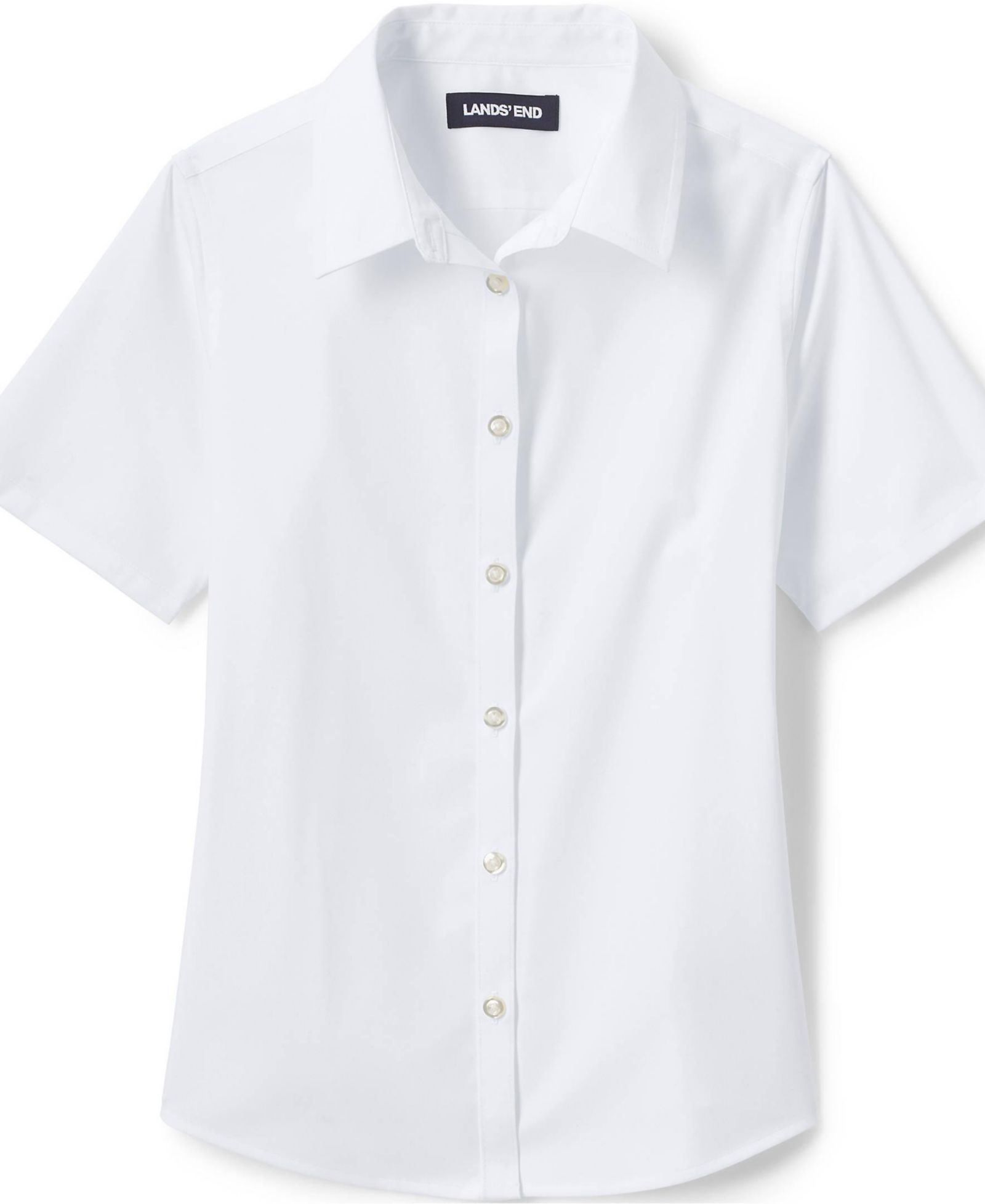 Lands' End Big Girls рубашка с коротким рукавом, Stretch