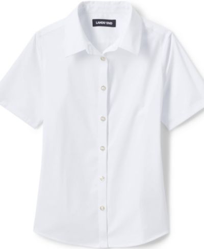 Lands' End Big Girls рубашка с коротким рукавом, Stretch