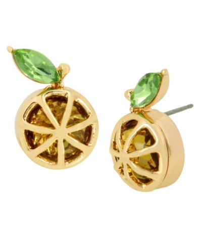 Betsey Johnson серьги-гвоздики Faux Stone Lemon Slice