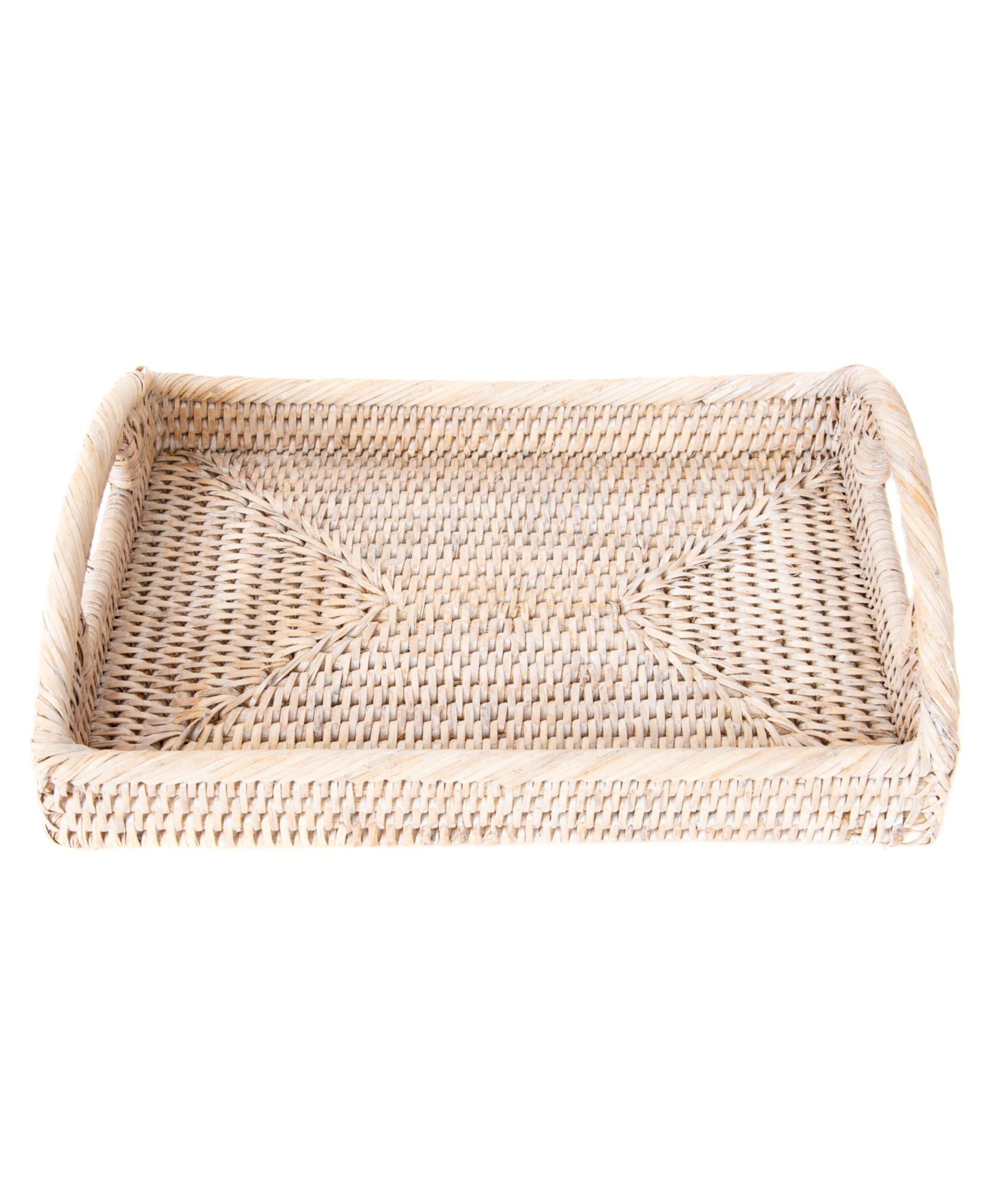 Artifacts Trading Company Прямоугольный поднос для туалетного столика из ротанга с высокими ручками