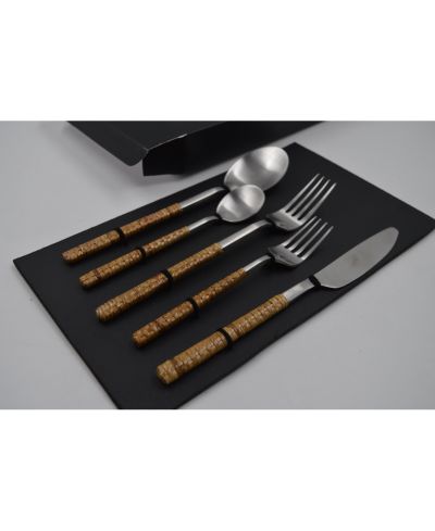 Столовые приборы Artifacts Trading Company Rattan Stainless Steel - Set of 5 - With Gift Box