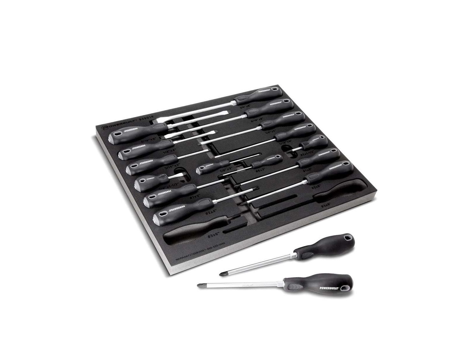 Powerbuilt 17 Piece Pro Tech Double Injection Screwdriver Set
