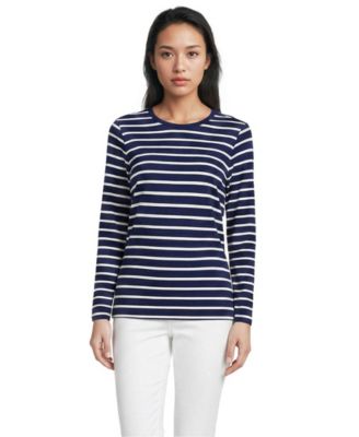 Deep sea/ivory breton stripe