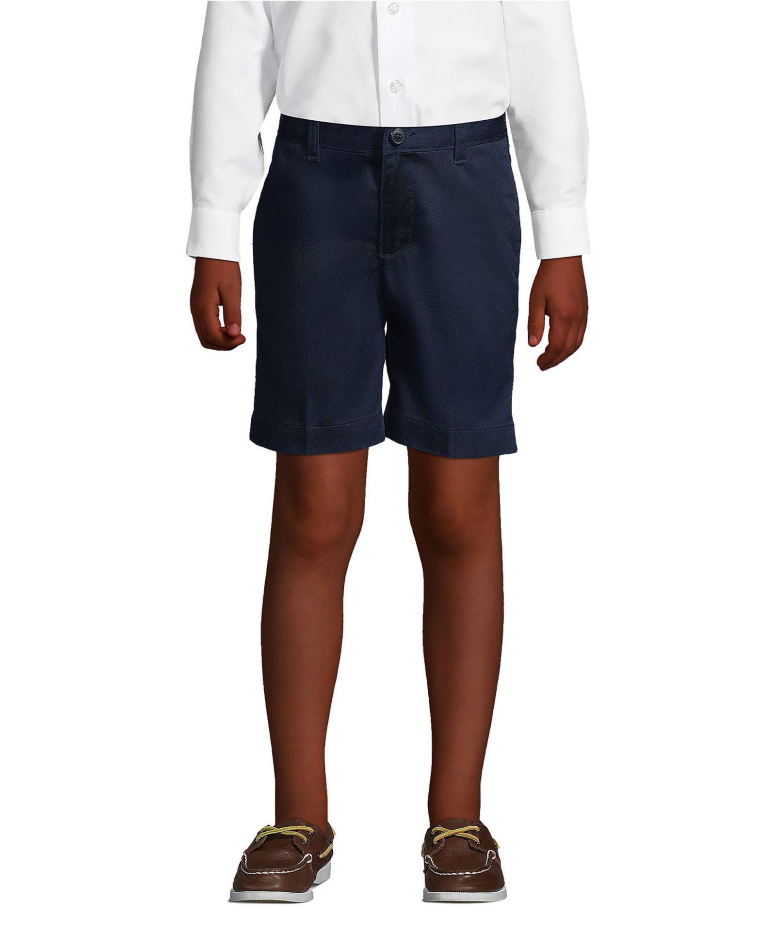 Мужские шорты-чинос Lands' End Plain Front Blend для школы