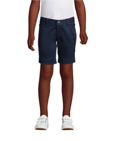 Lands' End Little Girls School Uniform Stretch Stretch Chino Bermuda Shorts