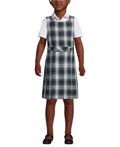 Детская школьная форма Lands' End Plus Plaid Jumper Dress Top of Knee