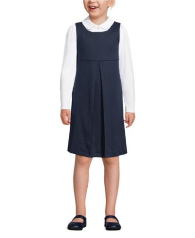 Lands' End Big Girls Ponte Pleat Jumper Top of Knee