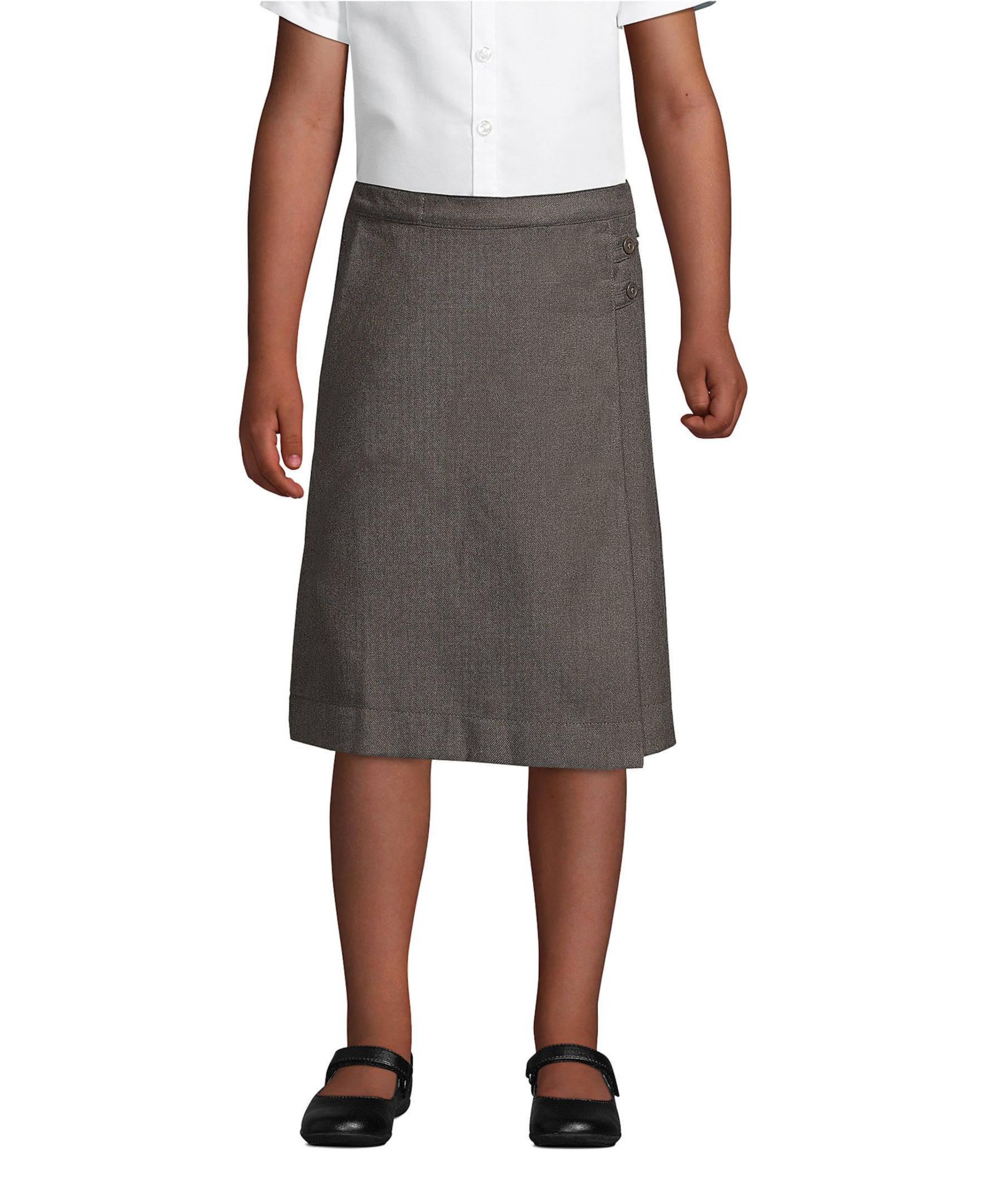 Юбка Lands' End Big Girls School Uniform Slim Solid A-line ниже колена