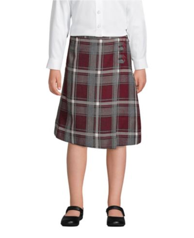 Burgundy/gray plaid